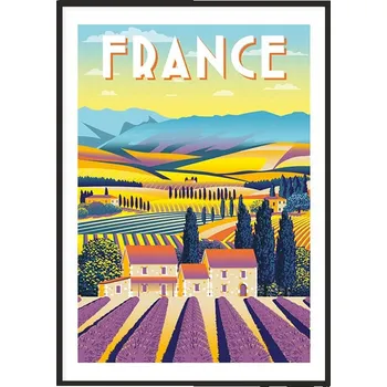 Obraz OBRAZ PLAKÁT V RÁMU 33x43 cm Francie P1274
