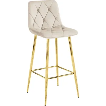 Barová židle Barová židle NADO - béžová/zlaté nohy