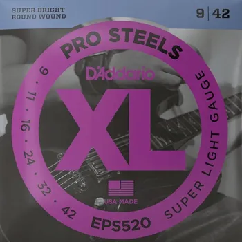 Struna pro kytaru a smyčcový nástroj Struny D'addario XL ProSteels EPS520