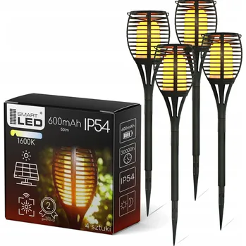 Venkovní osvětlení Solární Zahradní Lampa LED Sloupek Zapichovací Soumrakový Senzor Pochodeň 2v1