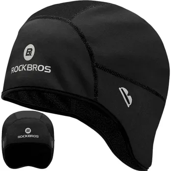Čepice Čepice pod helmu ROCKBROS s otvory pro brýle, černá, větruodolná, unisex