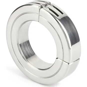 Mr. Steel Hinged Magnetic Cockring 45mm Silver