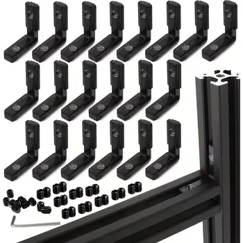 Příslušenství k 3D tiskárně IM3D 2020 L-tvarovka Spojovací 20x20 mm černá 1 ks (IM3D 2020 L-tvarovka Spojovací 20x20 mm pro 3D tiskárny)