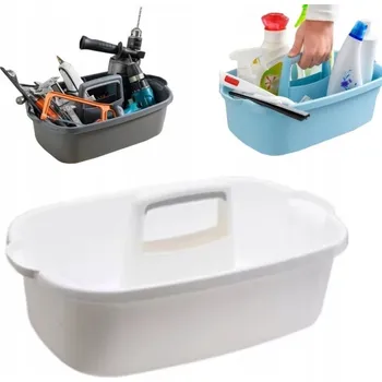 Úložný box Domácí organizér s držadlem Bílý