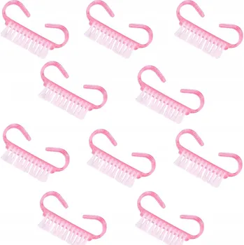 10 KUSŮ Kartáček na nehty pro odstranění prachu při manikúře, malý, růžový