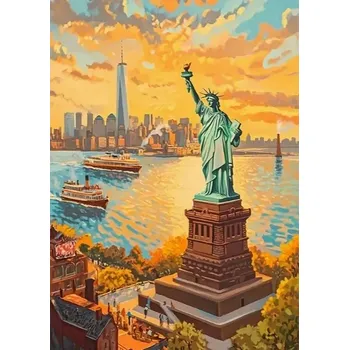 Diamantové malování Diamantové malování - Socha Svobody (40x50)