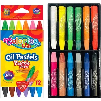 Pastelka Olejové pastelky pro DĚTI 12 INTENZIVNÍCH BAREV Colorino na MALOVÁNÍ