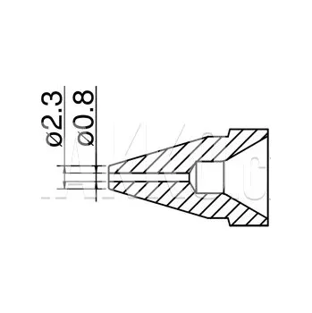 Pájecí hrot Odpájecí tryska HAKKO N61-07, Standardní typ, 2,3mm/0,8mm - 102003230