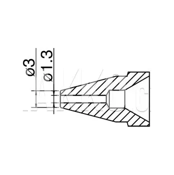 Pájecí hrot Odpájecí tryska HAKKO N61-09, Standardní typ, 3,0mm/1,3mm - 102003232