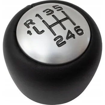 Hlavice řadicí páky Rukojeť řadící páky M MODECAR černá ekokůže 6 rychlostí pro Peugeot 508