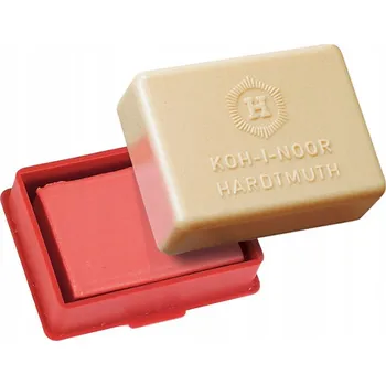 Guma na gumování, červená guma Koh-I-Noor, měkká modelovací guma (chlebová guma) v odstínech hnědé a béžové, 1 ks