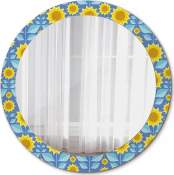 Zrcadlo Zrcadlo Kulaté Kruh Geometrické slunečnice 80cm