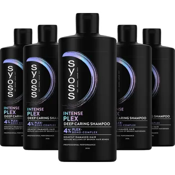 Šampon Syoss Intense Plex Profesionální Šampon pro Silně Poškozené Vlasy 440ml x 5