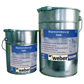 barva a nátěr na dřevo WEBER webersys epox lak složka A 5kg + složka B 2kg- epoxidový lak lesklý