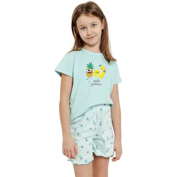 Dívčí pyžamo Dívčí pyžamo TARO SWEETY 3384 3385 tyrkysová 140 0