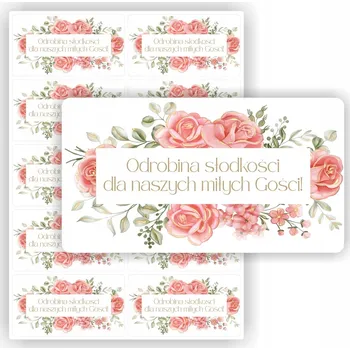 samolepka SAMOLEPKY pro hosty obdélníkové samolepky SVATEBNÍ HOSTINA krabička na dort dárek 10cm