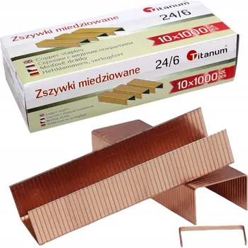 Spona do sešívačky Sponky Titanum Barevné kancelářské sponky 24 mm (24/6)