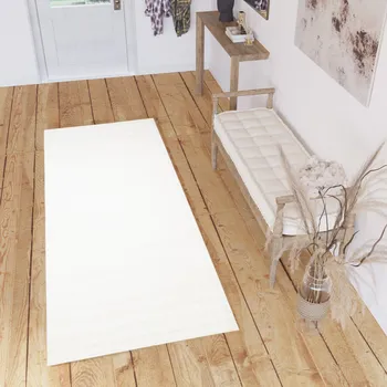 Koberec Běhoun na míru Delhi - jednobarevný - bílý Rozměr koberce: 90 cm