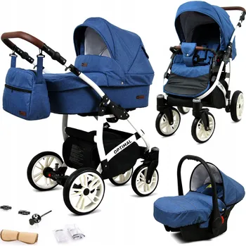 Kočárek Dětský kočárek 3v1 BabyLux Optimal: sportovní kočárek, hluboká korba a autosedačka