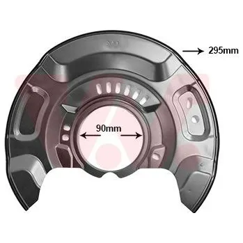Brzdový kotouč Ochranný plech proti rozstřikování, brzdový kotouč VAN WEZEL 5437372
