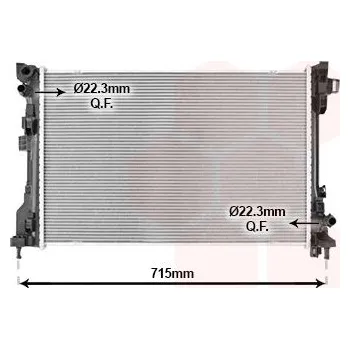 Chladič motoru Chladič, chlazení motoru VAN WEZEL 17012722
