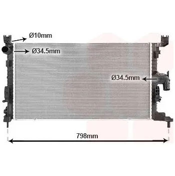 Chladič motoru Chladič, chlazení motoru VAN WEZEL 43012731