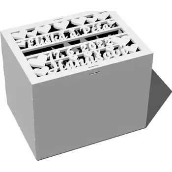 Dárková krabička Pelisport Svatební truhla malá na přání a dary bílá