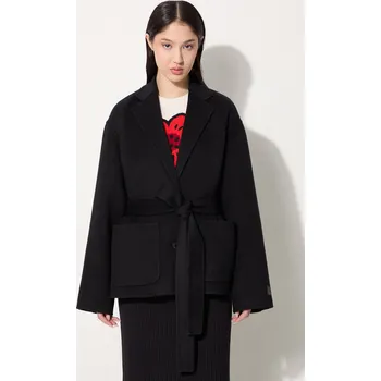 Vlněná bunda Kenzo Double Face Workwear Jacket, M, černá, 99X