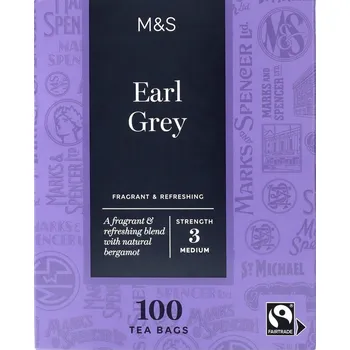 Čaj Marks & Spencer Porcovaný aromatizovaný černý čaj Earl Grey