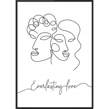 Obraz OBRAZ PLAKÁT V RÁMU 33x43 cm Love P740