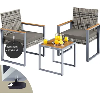 Zahradní sestava Casaria Ratanový balkonový set 109727 1 + 2