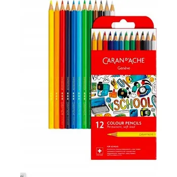 Pastelka ŠKOLNÍ DŘEVĚNÉ PASTELKY ZÁKLADNÍ SADA PASTELKY 12 BAREV pro DĚTI