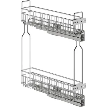 Nábytkové kování Plnovýsuvný dvojkoš boční WIRELI Komfort s tl. dovřením, 110x450x520mm, pravý