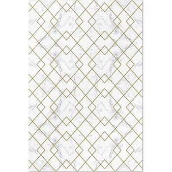 Koberec Koberec do domu, odolný proti vlhkosti, romby na světlém mramoru, 60x90 cm