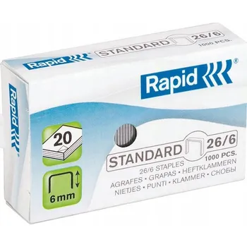 Spona do sešívačky Kancelářské SVORKY do SEŠÍVAČKY Náplně 26/6 mm 1000 kusů Rapid VYSOKÁ KVALITA