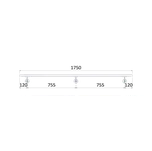 KOVIAN, s.r.o. Madlo 40x40mm, L-1750mm, broušená nerez AISI304