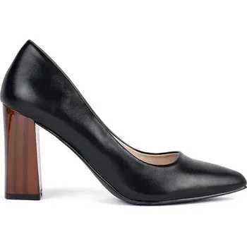 Dámské lodičky Elegantní černé lodičky na sloupkovém podpatku GD-FL486A-B Velikost: 37