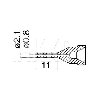 Pájecí hrot Odpájecí tryska HAKKO N61-11, Long typ, 2,1mm/0,8mm - 102003234