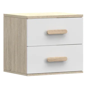 Noční stolek Nábytek PEGAS s.r.o. Noční stolek SMYK III - 22, Dub Sonoma/Bílá/Sonoma