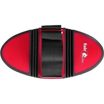 Čištění pro koně Soft brush Fair play, Oranžová - Hnědá