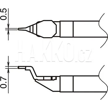 Pájecí hrot Pájecí hroty HAKKO T51-I05 CHIP, 2ks/bal - 107005190