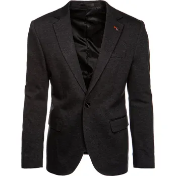 Pánské bavlněné sako kvalitní zkačna MX0606 - XXL Barva: Tmavě Šedá, Velikost: 2XL