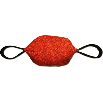 Hračka pro psa Pešek z ringové látky " RUGBY" se dvěma poutky