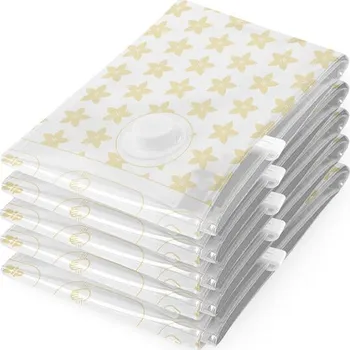 Sada 5 ks vakuových úložných pytlů Compactor Compress L 100 l, vanilka