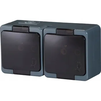 Elektrická zásuvka Elektrická Zásuvka nástěnná Abex šedá