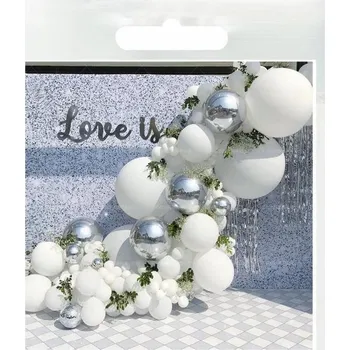 Balónek Stříbrný balónek, sada balónků 125 ks