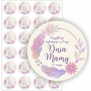 samolepka SAMOLEPKY arch nálepek sada etiket ke Dni Matek 26. KVĚTNA dárek pozornost 5 cm