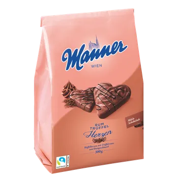 Manner Rum Trüffel Herzen 300 g