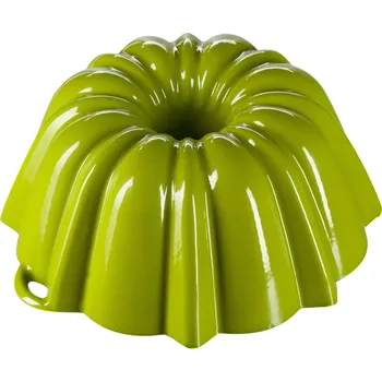 Pánev Český smalt GOURMETINA Litinová smaltovaná pečicí forma bábovka JOZEFÍNA - Trávníkově zelená 27 cm x 11 cm