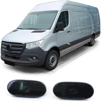 Směrový světlomet LED blinkry Mercedes Benz Sprinter W906/W907/W910 (2006+) - kouřové (6 ks)